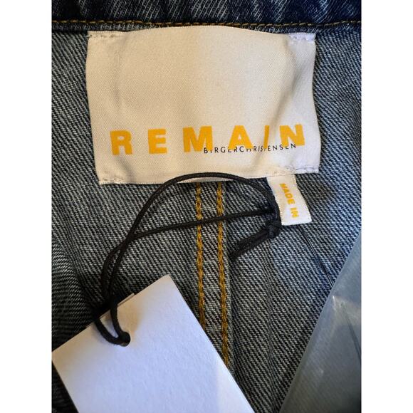 REMAIN Birger Christensen Dahlia Stone Wash denim midi dress size 40/ US 8 - Picture 4 of 16